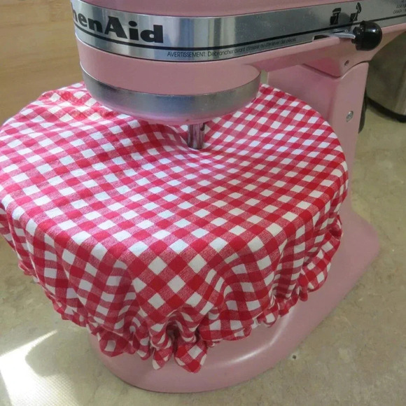 Kitchenaid Bowl Cover, Christmas Baking and Reversible Red Gingham - Picture 6 of 6
